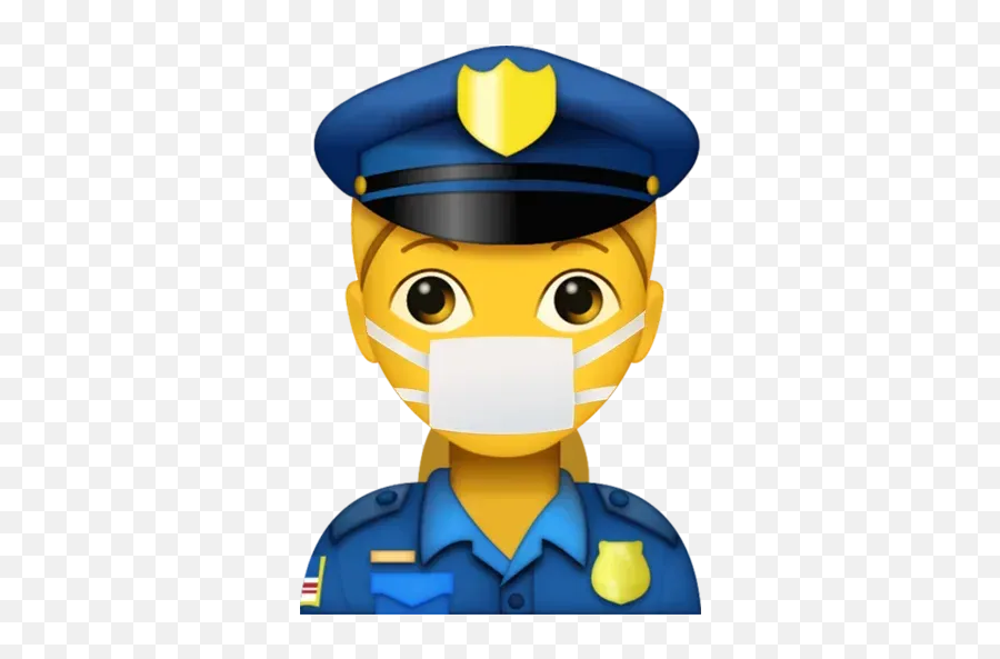 Mask Emoji Whatsapp Stickers - Stickers Cloud Emoticon Policial Whatsapp,18 Emoji