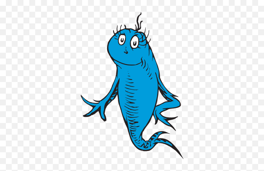 Download Clip Art Library Stock One Fish Two Fish Clipart - Dr Seuss Fish Png Emoji,Fish Emoji Png