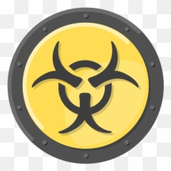 Biohazard Metal Symbol Yellow - Biohazard Png Emoji,Biohazard Emoji