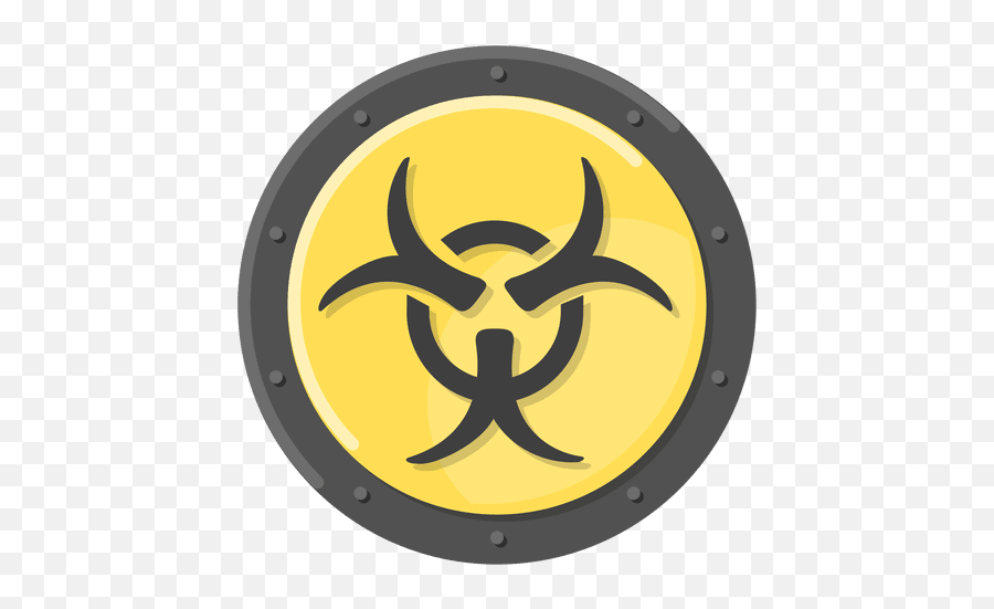 Biohazard Metal Symbol Yellow - Biohazard Png Emoji,Biohazard Emoji