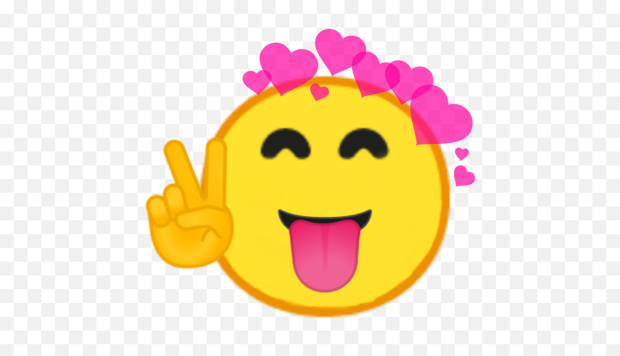 Emojis Hearts Peace Pink Sticker Remix Remi - Smiley Emoji,Peace Emoticon