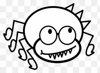 Free Cartoon Spider Picture Download - Clipart Black And White Emoji
