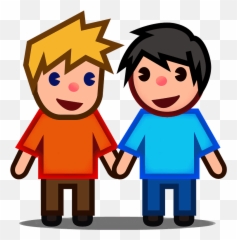 Men holding hands emoji clipart Free download transparent - Two Emoji