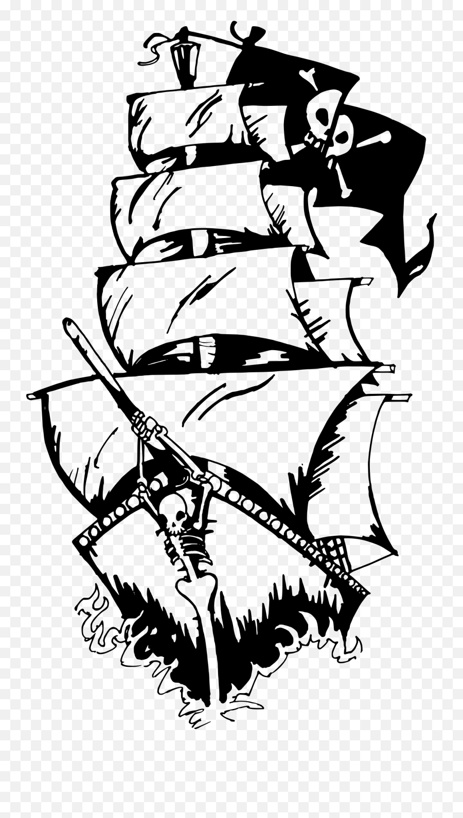 Clipart Pirate Ship 2 - Pirate Ship Logo Png Emoji,Pirate Ship Emoji
