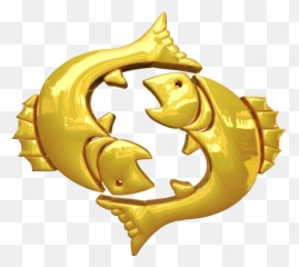 Golden Pisces Symbol - Aries Horoscope Png Emoji