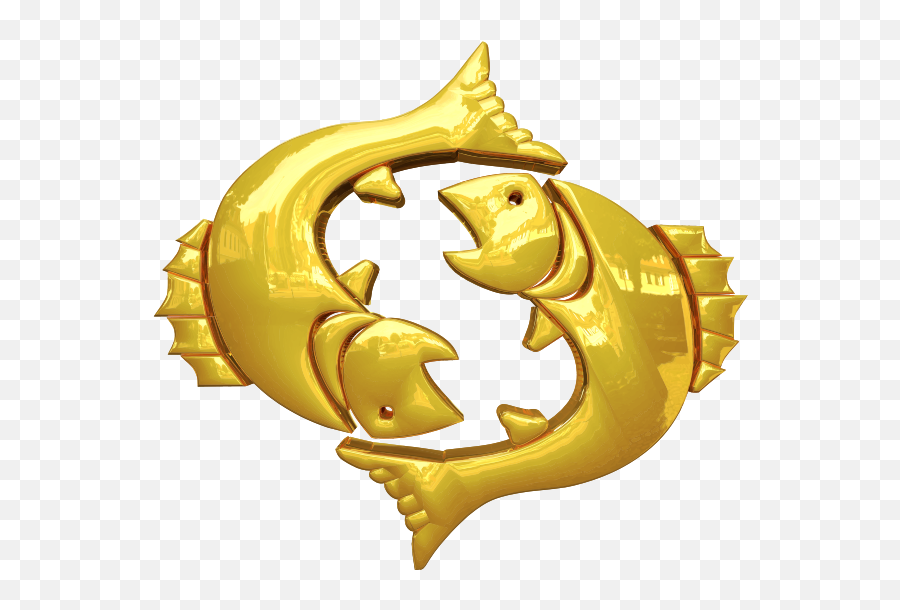 Golden Pisces Symbol - Gold Aries Horoscope Png Emoji,Pisces Symbol Emoji