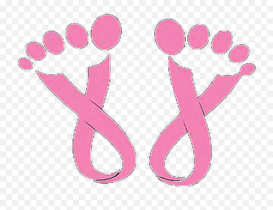 Feet Pink Ribbons Breastca - Illustration Emoji,Breast Cancer Awareness Emoji