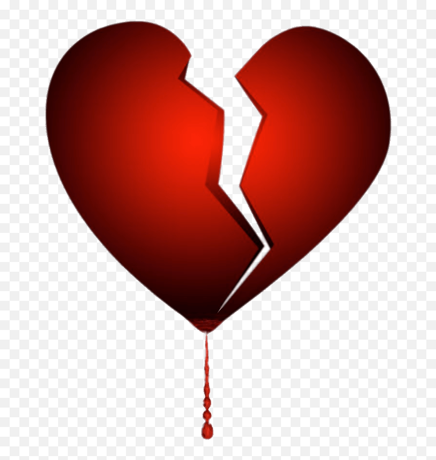 Broken Bleeding Heart Transparent Png - Broken Heart Png For Picsart Emoji,Heartbroken Emoji