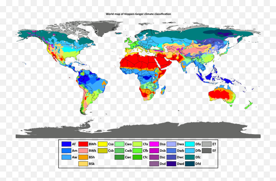 World Köppen Classification - Map Climate Emoji,University Of Utah ...