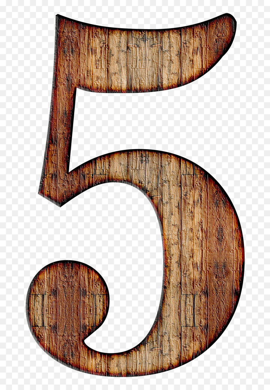 Number 5 Five Digit Background - Wooden Number 5 Emoji,Emoji Nine To Five