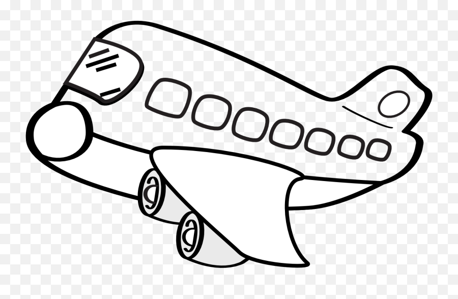 Plane Clipart Interior Plane Interior - Airplane Black And White Clipart Emoji,Emoji Plane And Letter
