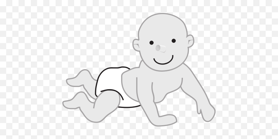 Crawling Baby Leaning - Gambar Sketsa Bayi Lucu Emoji,Baby Crawling Emoji