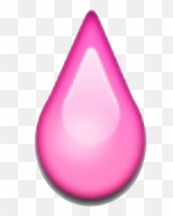 Pink Tear Teardrop Emoji Tumblr - Png