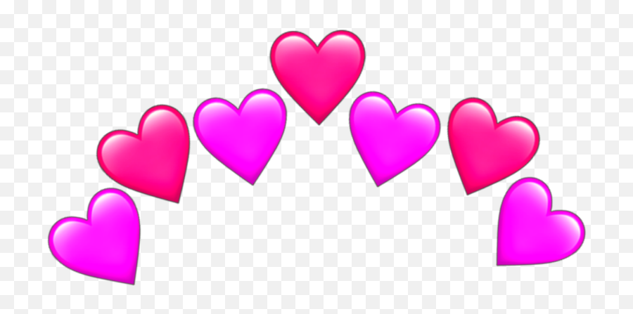 Pink Heart Pink Hearts Heart Emoji Emojis Sticker Crown - Hearts Emoji Png,Double Heart Emoji