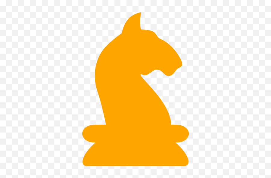 Orange Knight Icon - Chess Piece Horse Knight Emoji,Chess Emoticon
