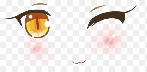 Anime Smile Transparent Png Clipart - Transparent Anime Smile Png Emoji,Eye Wink Emoticon