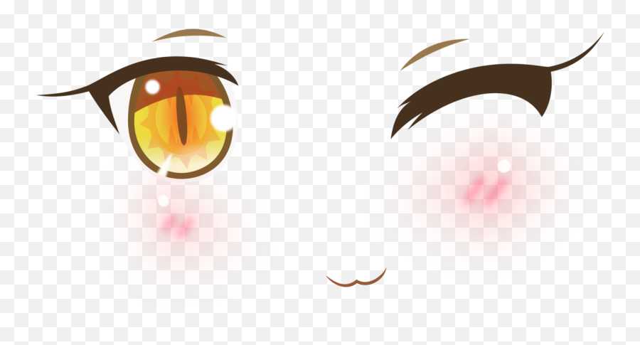 Anime Smile Transparent Png Clipart - Transparent Anime Smile Png Emoji,Eye Wink Emoticon