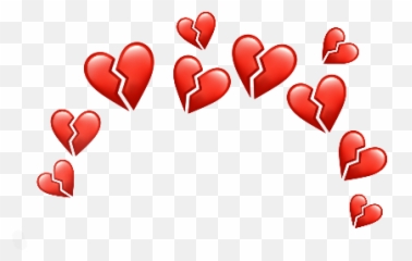 Freetoedit - Transparent Broken Heart Crown Emoji,Red B Emoji