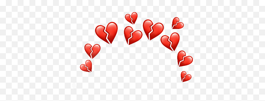 Freetoedit - Transparent Broken Heart Crown Emoji,Red B Emoji