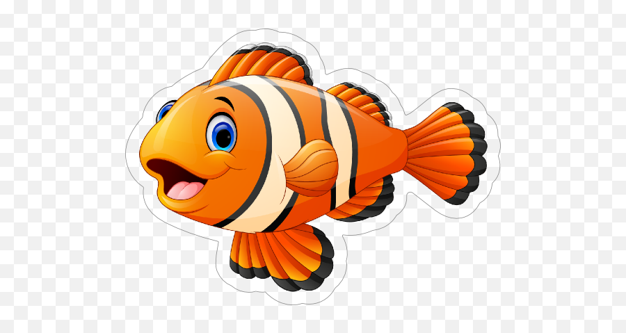 Clown Fish Sticker - Clipart Fish Emoji,Seahorse Emoji