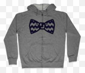 Navy Blue Chevron Bow Tie Hoodie - Emoji