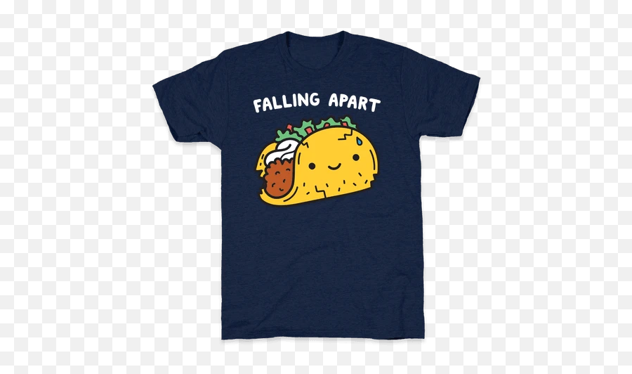 Falling Apart Taco Tshirt - Taco Emoji,Taco Emoticon