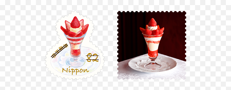 Japanese Café Desserts - Philately Curated Sundae Emoji,Whipped Cream Emoji