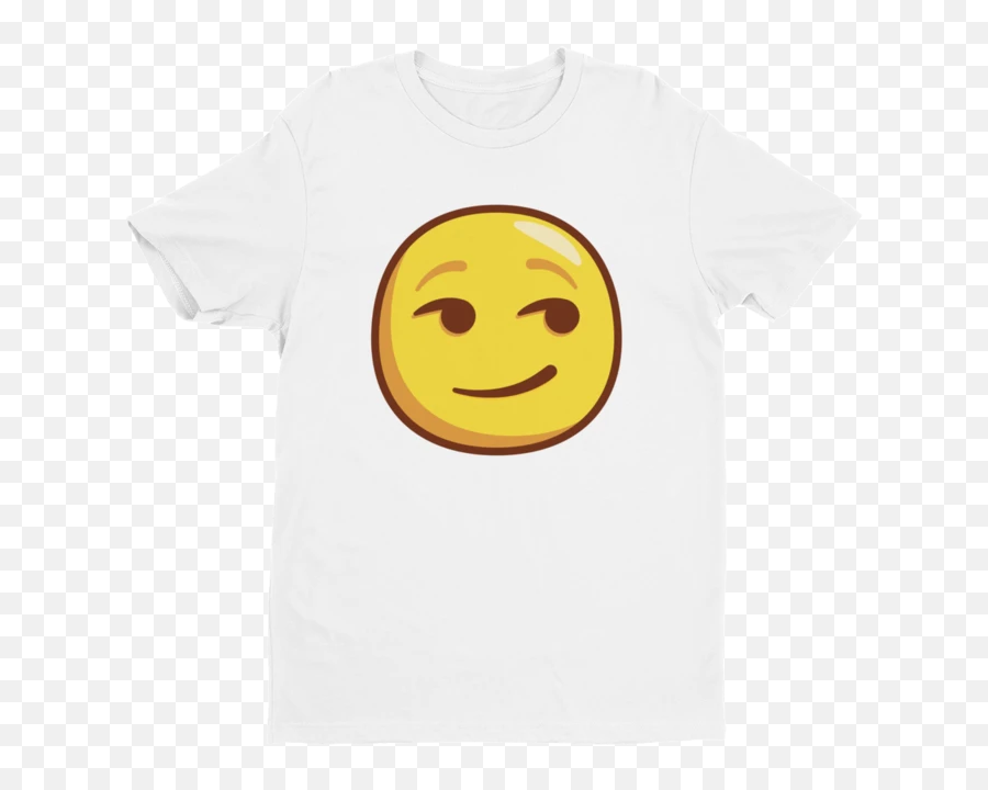 Smirking Emoji Short Sleeve Next Level T - Toddler Funny Face Shirt,Yellow Emoji Shirt