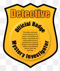 Secret Spy Gadget Transparent Png - Clipart Detective Badge Emoji