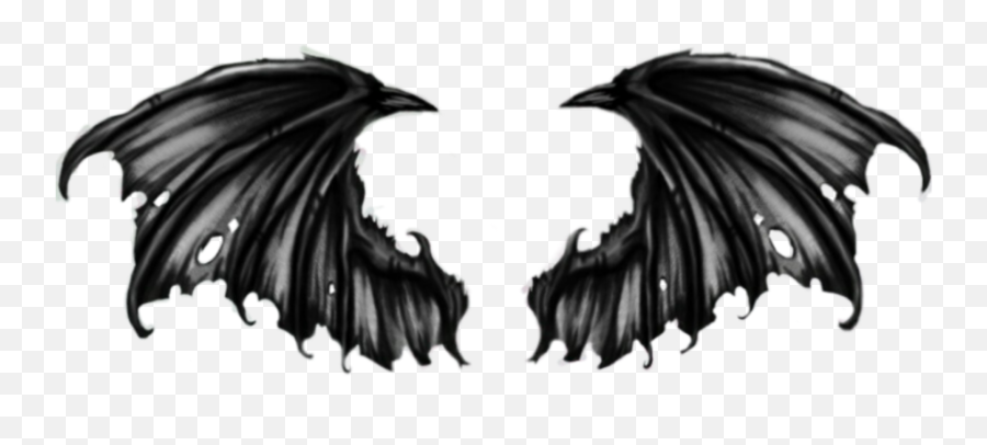 Freetoedit Black Wicked Demon Wings - Illustration Emoji,Wicked Emoji