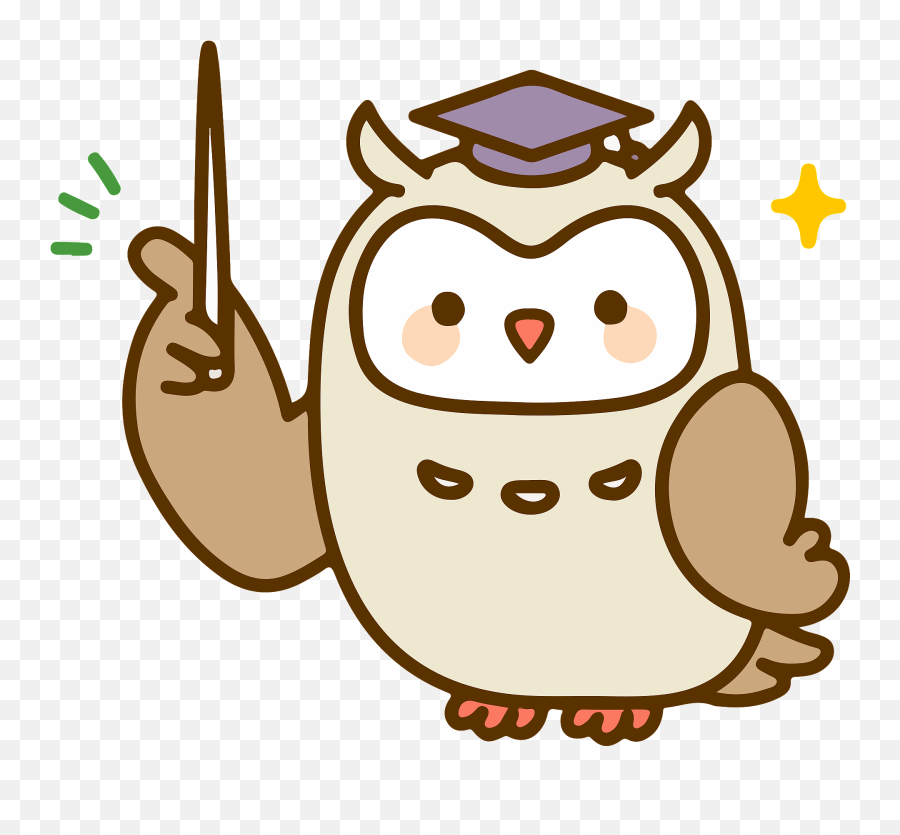 Owl Teacher Clipart Free Download Transparent Png Creazilla - Teacher Owl Clipart Emoji,Teacher Emoticon