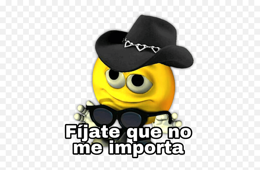 Memes 32 - Fijate Que No Me Importa Emoji,Cowboy Emoji Meme