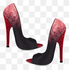 Shoes Highheels Heels Blackred Sexy - Calçado Png Emoji,Heel Emoji
