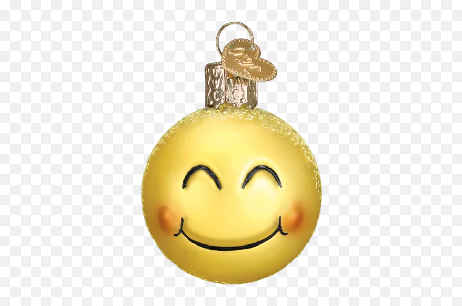 Mini Emoji Ornament Set - Emoji Ornament,Shy Smile Emoji