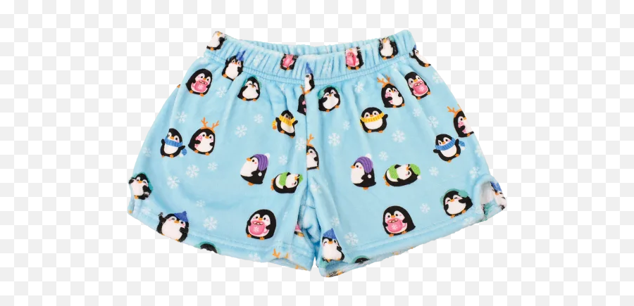 Holiday Penguins Plush Shorts - Board Short Emoji,Shorts Emoji