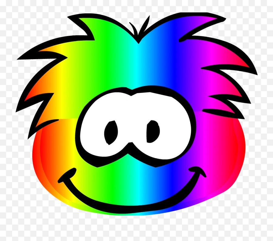 Rainbow Puffle - Green Puffle Club Penguin Emoji,Rainbow Emoticons