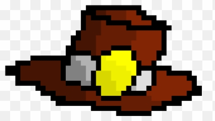 Cowboy Hat - Easy Watermelon Pixel Art Emoji