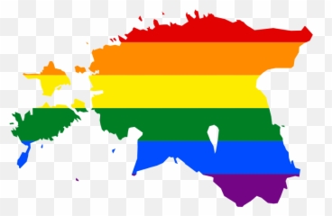 Lgbt Flag Map Of Estonia - Emoji