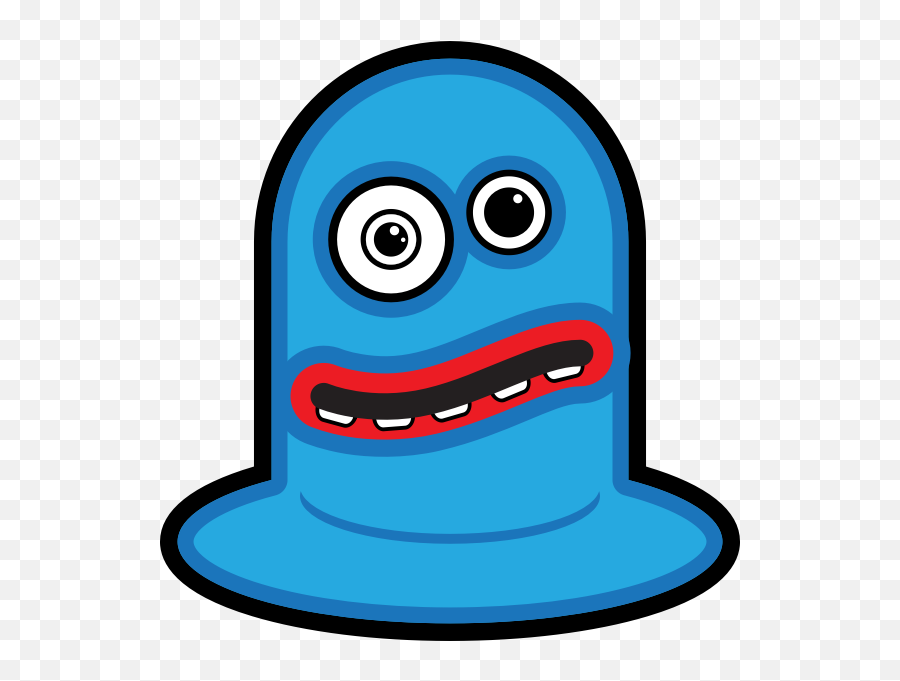 Vector Graphics Of Blue Cartoon Creature - Moving Pic Of Monster Cartoon Emoji,Excited Emoticon