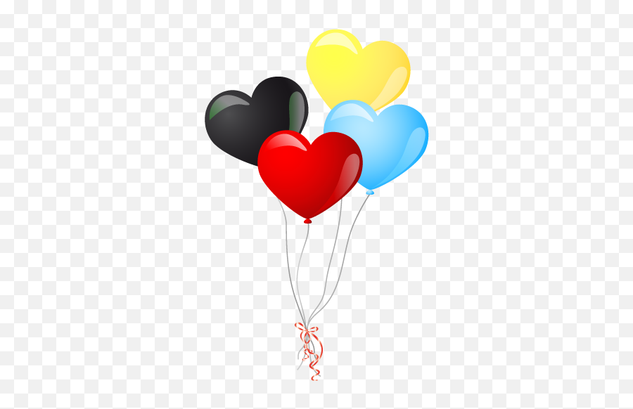 Red Balloon Icon At Getdrawings - Colorful Heart Balloon Png Emoji,Red Balloon Emoji