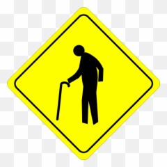 Old Man Crossing - Person Sign Emoji