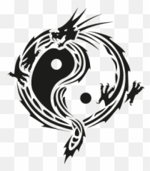 Yin Yang Dragon Vector Logo Pictures - Yin Yang Dragon Vector Emoji,Yin And Yang Emoji