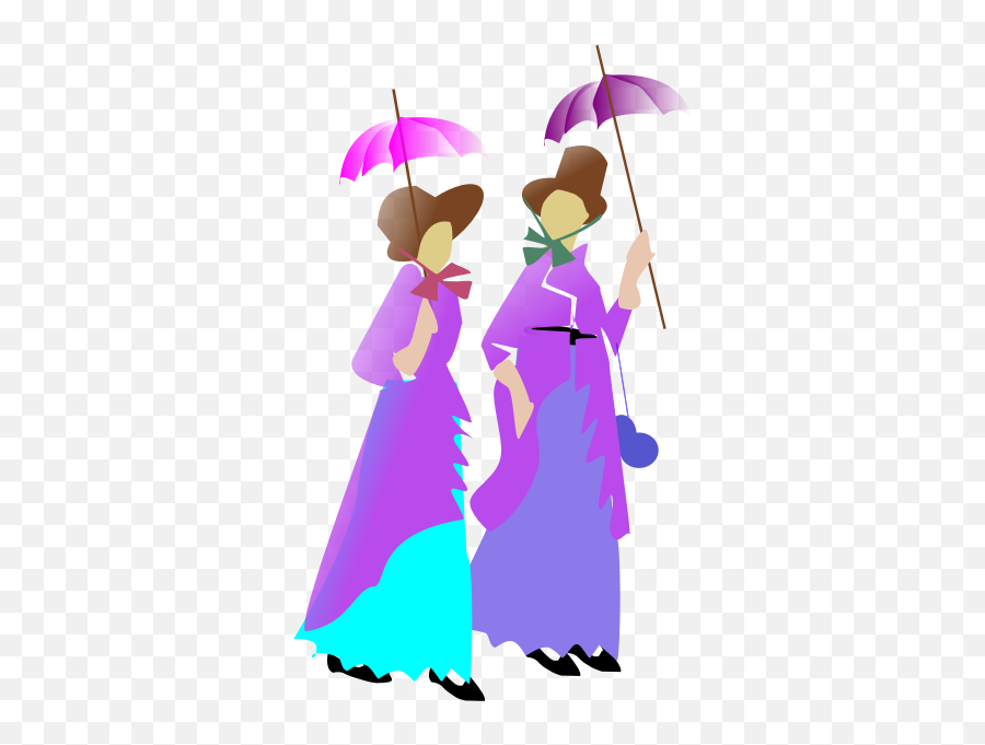 Two Ladies Walking In Purple Dresses - Clip Art Emoji,Side Eye Emoji Japanese