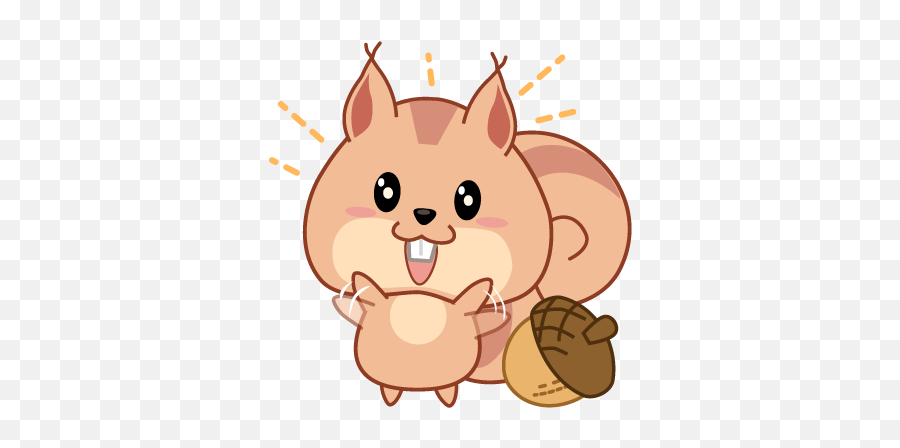 Kwipi Squirrel Love Acorn By Vorsz - Cartoon Emoji,Squirrel Emoji