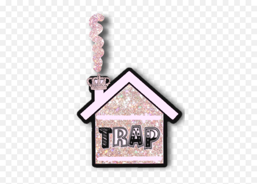 Traphouse Trapqueen Trap House Crown Pink Glitter Meme - Pink Trap House Cartoon Emoji,Trap House Emoji