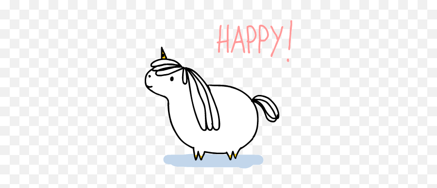 Fat Unicorn - Cute Dancing Moving Unicorns Emoji,Moving Dancing Emoji