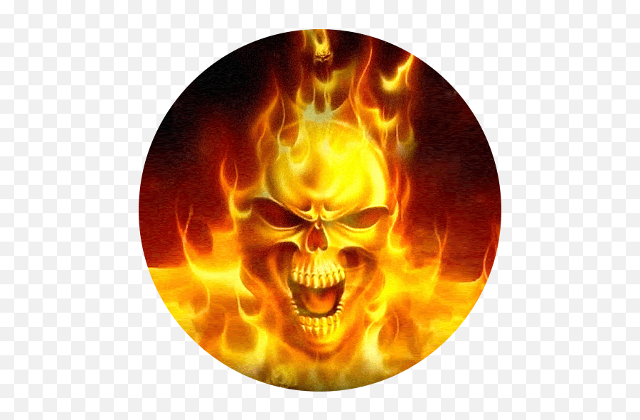 Gif Flame Desktop Wallpaper Fire Skull - Flame Png Download Fire Skull Emoji,Skull Water Skull Emoji