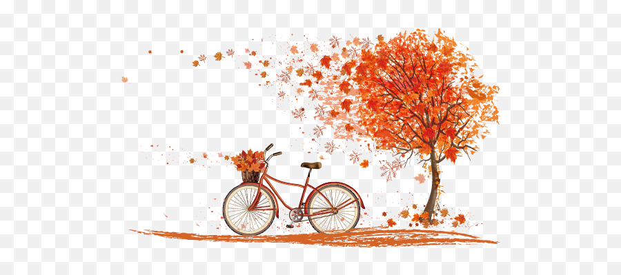 Leaf Cycling Color Leaves Autumn Vector - Beautiful Background Images For Picsart Emoji,Bike Emoticon