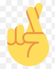 Crossed Fingers Emoji Clipart - Meaning In Hindi