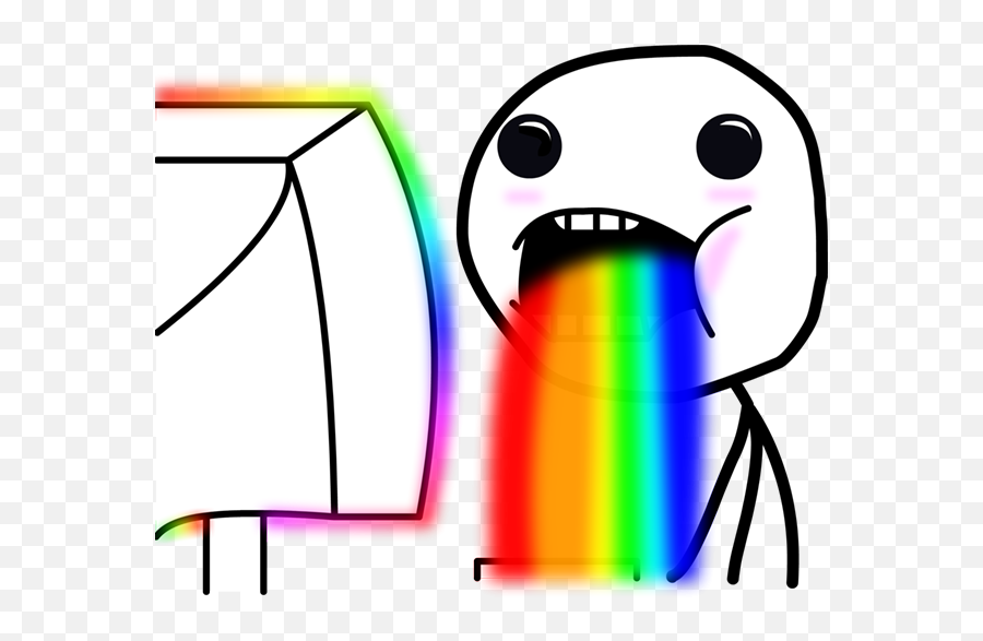 Surprised Omg - Rainbow Meme Face Full Size Png Download Drool Rainbow Emoji,Omg Emoji Png